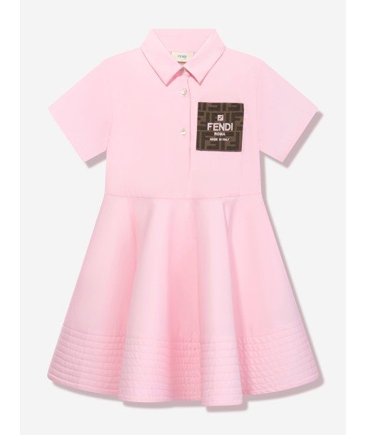 Fendi Girls FF Logo Shirt Dress in Pink d'Europe débarque