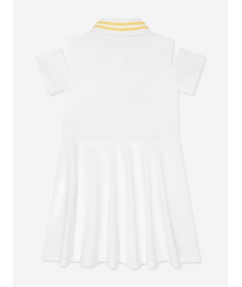 Fendi Girls Logo Polo Dress in White la colonne vertébrale