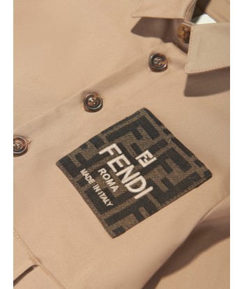 Fendi Girls Logo Trench Dress in Beige s'inspire de l'anatomie humaine