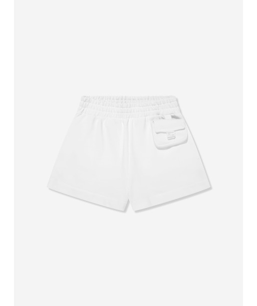 Fendi Girls Baugette Pocket Shorts in White l'évolution des habitudes 