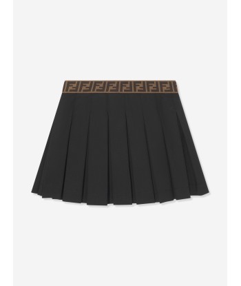 Fendi Girls Pleated Skirt in Black commande en ligne