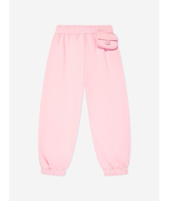 Fendi Girls Logo Joggers in Pink pas chere