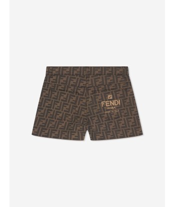 Fendi Girls FF Logo Shorts in Brown france