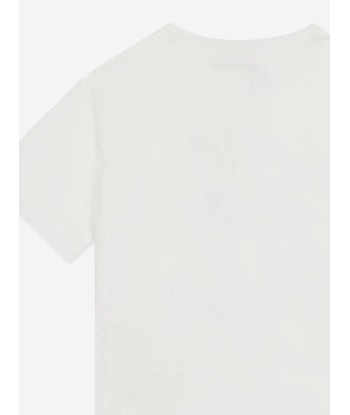 Fendi Girls Logo T-Shirt in White Jusqu'à 80% De Réduction