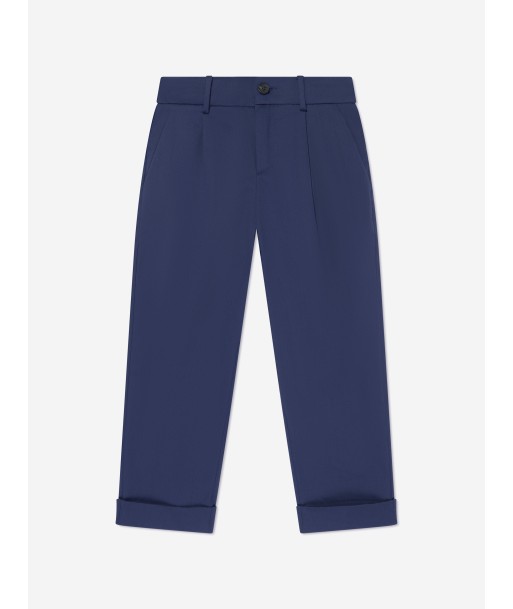 Fendi Boys Gabardine Stretch Trousers in Navy JUSQU'A -70%! 