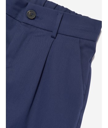 Fendi Boys Gabardine Stretch Trousers in Navy JUSQU'A -70%! 