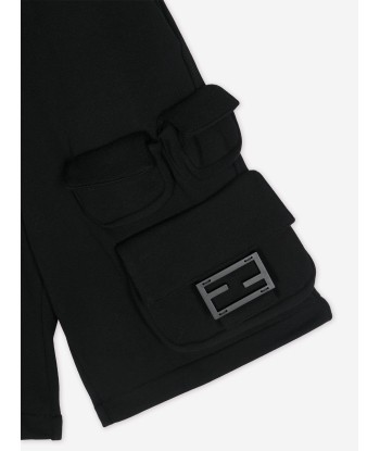 Fendi Boys FF Cargo Shorts in Black acheter en ligne