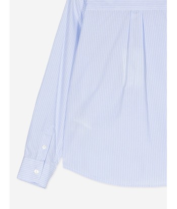 Fendi Boys Striped FF Pocket Shirt in Blue Profitez des Offres !