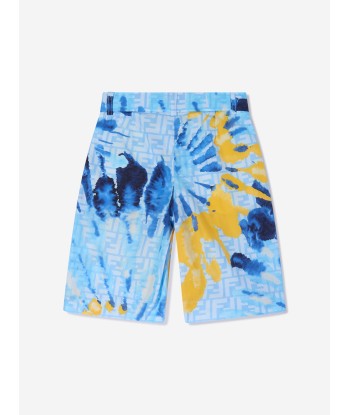 Fendi Boys Tie Dye Shorts in Blue paiement sécurisé