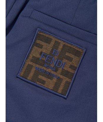 Fendi Boys Gabardine Stretch Trousers in Navy JUSQU'A -70%! 