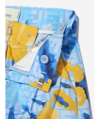 Fendi Boys Tie Dye Shorts in Blue paiement sécurisé