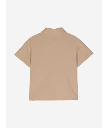 Fendi Boys Logo Polo Shirt in Beige france