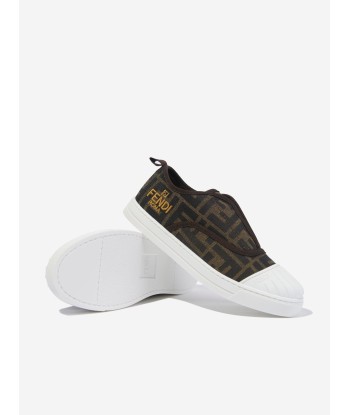 Fendi Kids FF Logo Trainers in Brown 2 - 3 jours ouvrés.