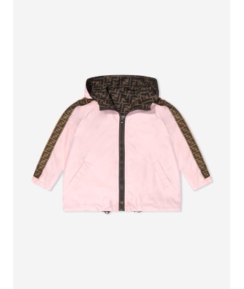 Fendi Girls FF Logo Reversible Windbreaker in Pink du meilleur 