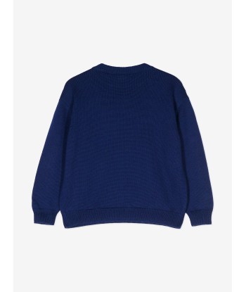 Fendi Kids Wool Knit Jumper in Navy chez Cornerstreet bien 