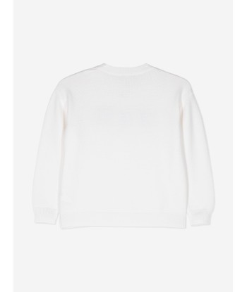 Fendi Kids Wool Knit Jumper in White store