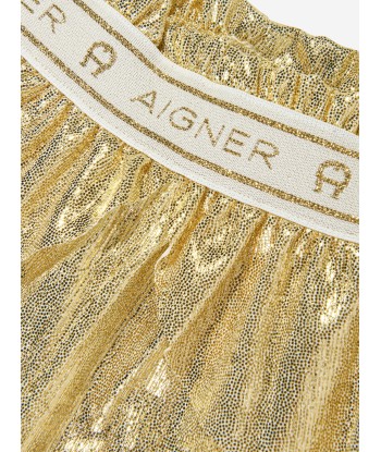 Aigner Girls Metallic Trousers in Gold basket pas cher