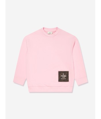 Fendi Kids Logo Sweatshirt in Pink Par le système avancé 