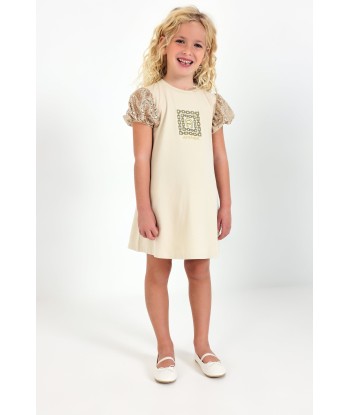 Aigner Girls Logo T-Shirt Dress in Beige 2023