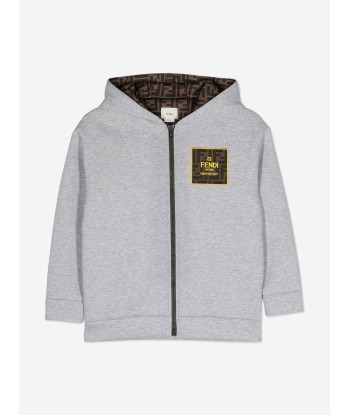 Fendi Kids FF Logo Zip Up Top in Grey JUSQU'A -70%! 