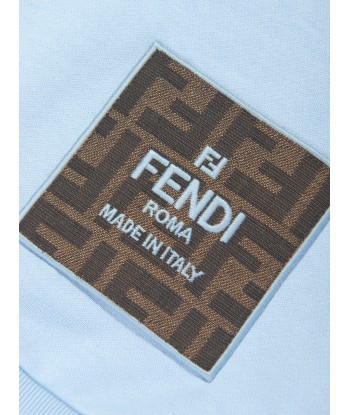 Fendi Kids Logo Sweatshirt in Blue de France