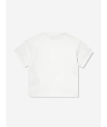 Fendi Kids Logo Pocket T-Shirt in White Venez découvrir notre 