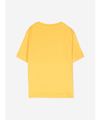 Fendi Kids Logo T-Shirt in Yellow de France