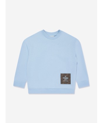 Fendi Kids Logo Sweatshirt in Blue de France