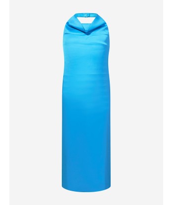 AY by AYLA Girls Backless Satin Maxi Dress in Blue pour bénéficier 