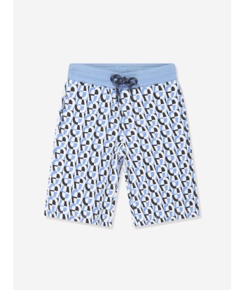 Aigner Boys Logo Bermuda Shorts in Blue livraison et retour toujours gratuits