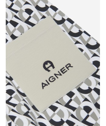 Aigner Boys Logo Bermuda Shorts in Grey acheter