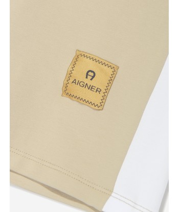 Aigner Boys Logo Bermuda Shorts in Beige du meilleur 