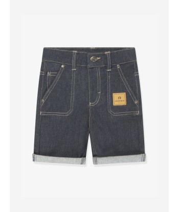 Aigner Boys Stretch Denim Shorts in Blue 2023