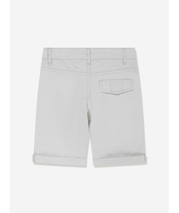 Aigner Boys Logo Badge Poplin Shorts in Grey 2 - 3 jours ouvrés.