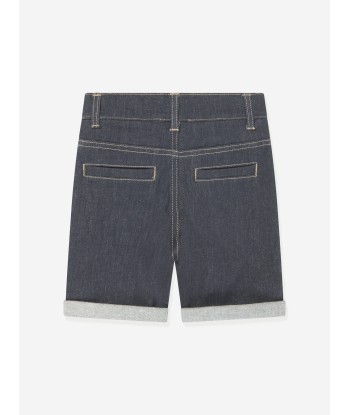 Aigner Boys Stretch Denim Shorts in Blue 2023