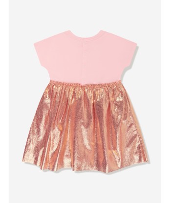 Aigner Baby Girls Metallic Logo Dress in Pink À commander