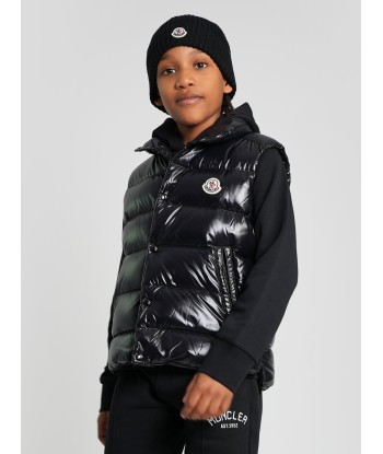 Moncler Enfant Boys Down Padded Tib Gilet in Black chez Cornerstreet bien 