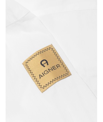 Aigner Baby Boys Logo Print Shirt in White l'achat 