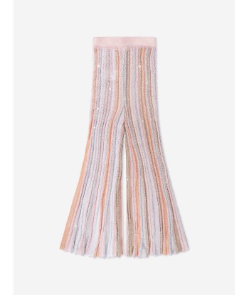 Missoni Girls Pleated Knit Trousers in Multicolour le des métaux précieux