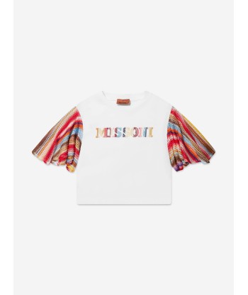 Missoni Girls Logo T-Shirt in White 2024