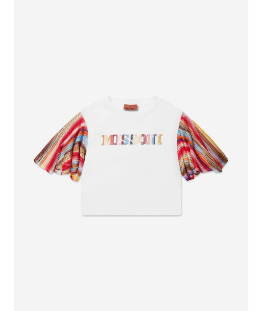 Missoni Girls Logo T-Shirt in White 2024