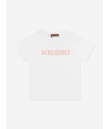 Missoni Girls Logo T-Shirt in White Venez acheter