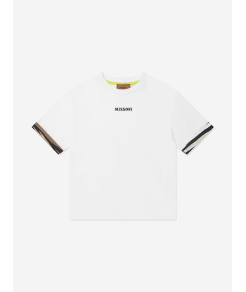 Missoni Boys Logo T-Shirt in White pas cheres