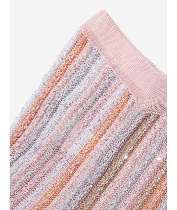 Missoni Girls Pleated Knit Trousers in Multicolour le des métaux précieux