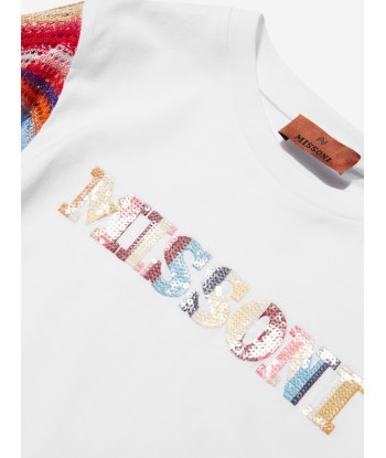 Missoni Girls Logo T-Shirt in White 2024