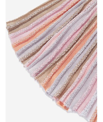 Missoni Girls Pleated Knit Dress in Multicolour est présent 