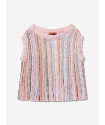 Missoni Girls Sleeveless Knit Top in Multicolour la colonne vertébrale