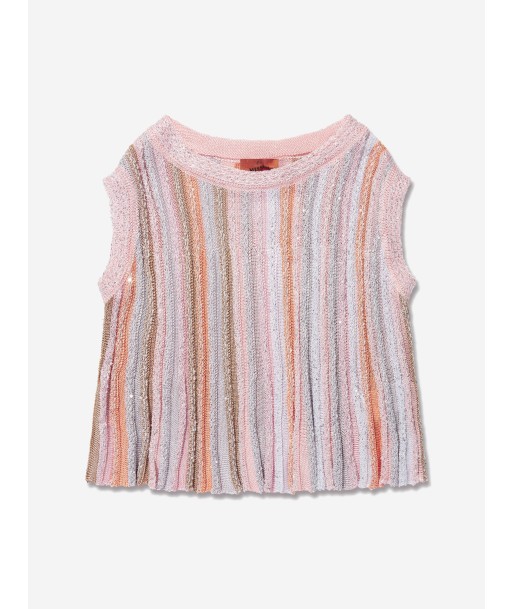 Missoni Girls Sleeveless Knit Top in Multicolour la colonne vertébrale