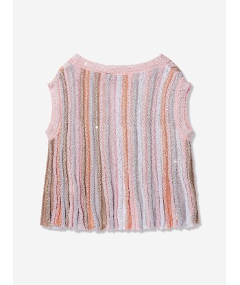 Missoni Girls Sleeveless Knit Top in Multicolour la colonne vertébrale