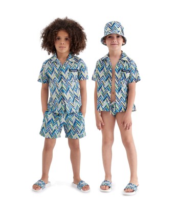 Missoni Kids Zigzag Bucket Hat in Blue Amélioration de cerveau avec